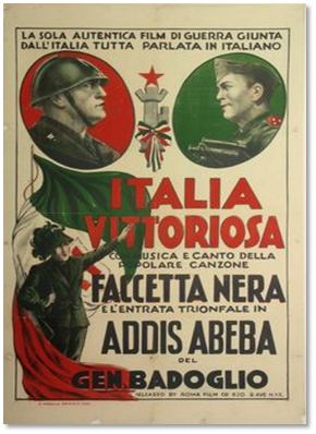 Cartel propagand&iacute;stico fascista.